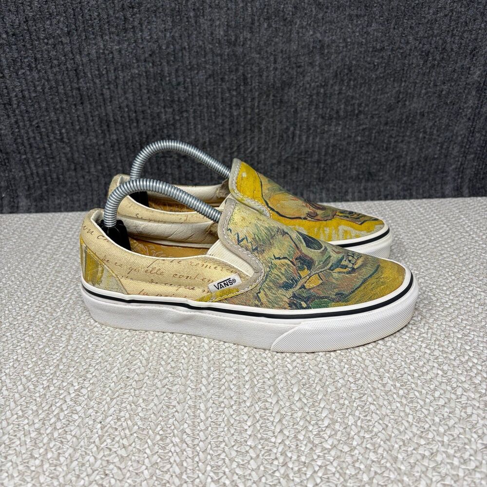 Vans Classic Slip On x Vincent Van Gogh Museum Skull Shoes Women’s 5.5 / 4 Mens